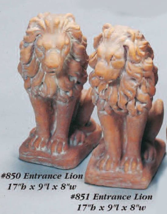 Entrance Lion Statue Water Gardening Outdoor Decor   Entry Lion Statue NnLg 