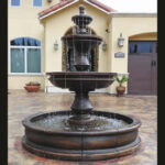 Tiered fountain with ground pool