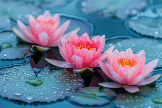 lotus on pads