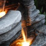 Glowing rock fountain