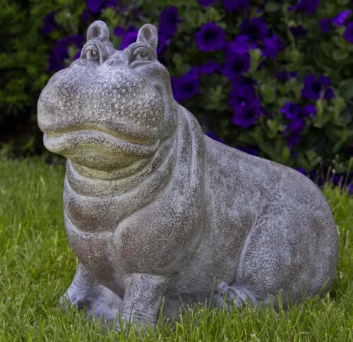 "Henri" the Hippo Cast Stone Statue