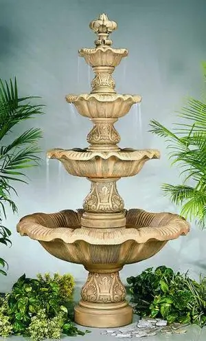 4-Tiered Renaissance Spillover Fountain - William Tricker's Water