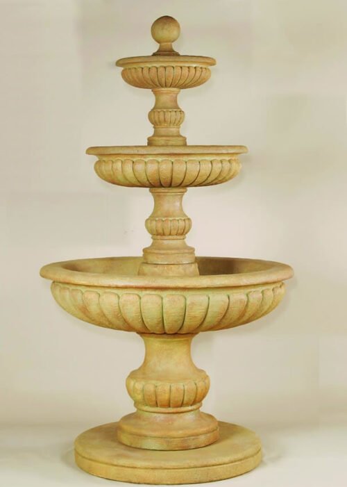 Acqua Sparta Three Tier Fountain. Giannini Garden Ornaments