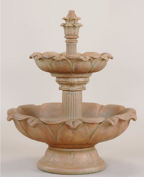 Acquarossa Two Tier Fountain Short. Giannini Garden Ornaments