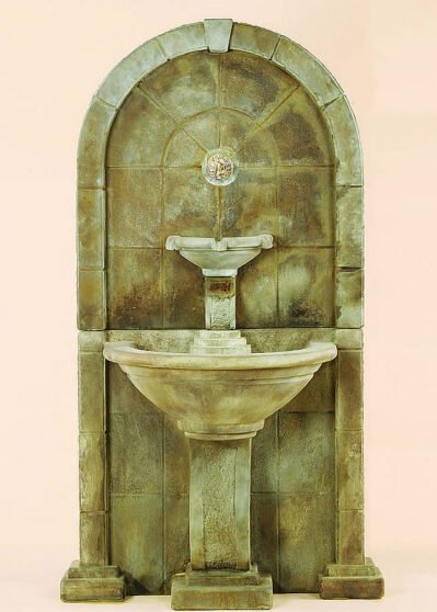 Amalfi Wall Fountain For Spout, Giannini Garden Ornaments, Cast Stone