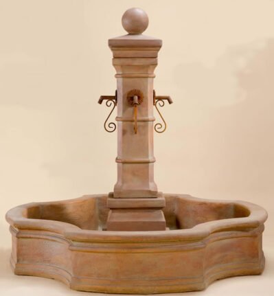 Avignon Monaco Pond Fountain Spouts, Giannini Garden Ornaments, Cast Stone