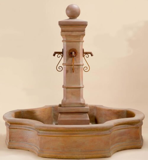 Avignon Monaco Pond Fountain Spouts, Giannini Garden Ornaments, Cast Stone