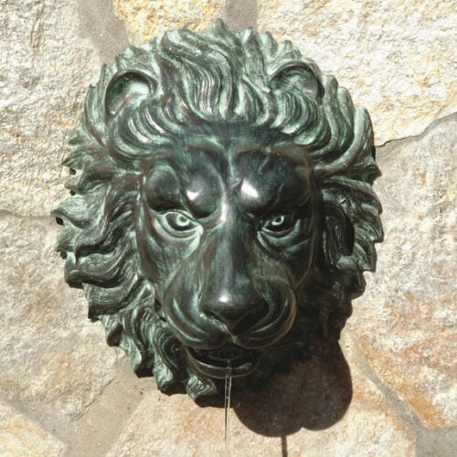 Brass Lion Head Wall Water Spitter