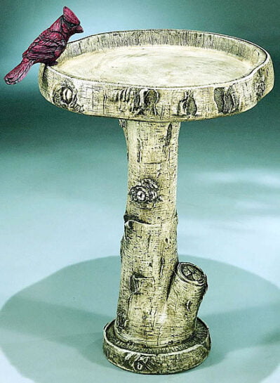 Birch Birdbath