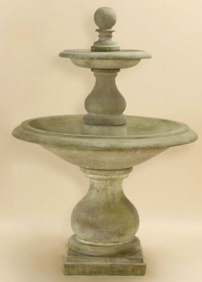 Carrara Two Tier Fountain, cast stone.