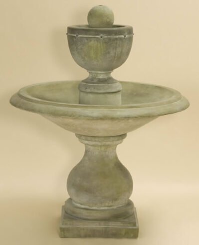 Carrara Urn Fountain, cast stone.