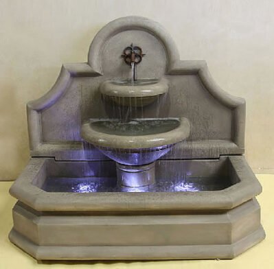 Chantal Wall Fountain. Giannini Cast Stone Garden Ornaments, Cast Stone Garden Decor