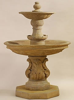 Chelsea Garden Fountain Step. Giannini Cast Stone Garden Ornaments, Cast Stone Garden Decor