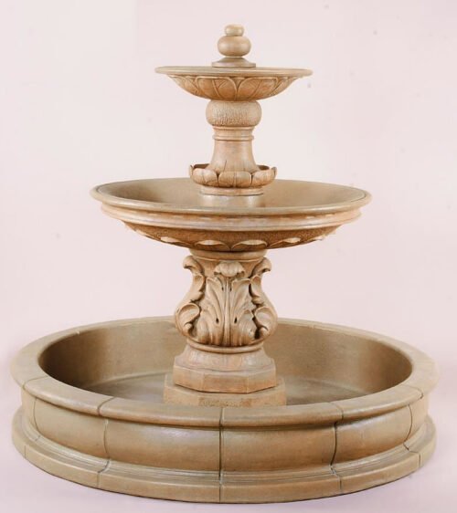 Chelsea Garden Pond Fountain. Giannini Cast Stone Garden Ornaments, Cast Stone Garden Decor