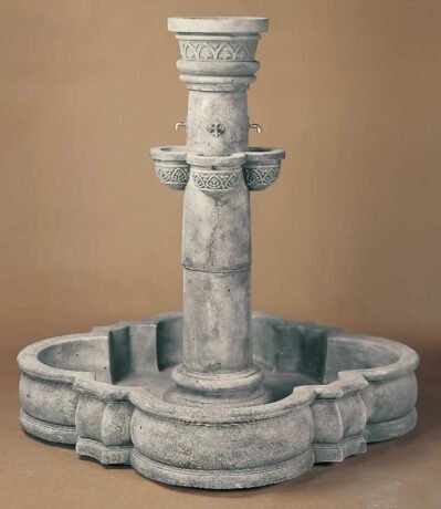 Del Moro Fountain. Giannini Cast Stone Garden Ornaments, Cast Stone Garden Decor