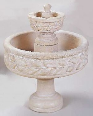 Deruta Two Tier Fountain. Giannini Cast Stone Garden Ornaments, Cast Stone Garden Decor