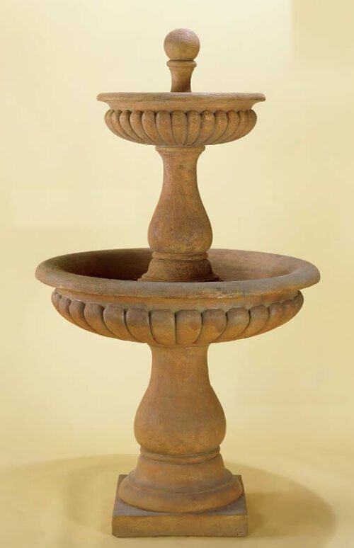 Dorica Two Tier Fountain. Giannini Cast Stone Garden Ornaments, Cast Stone Garden Decor