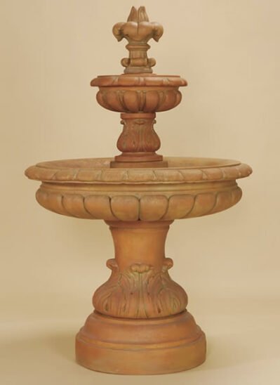 Frascati Two Tier Fountain, Cast Stone Garden Decor