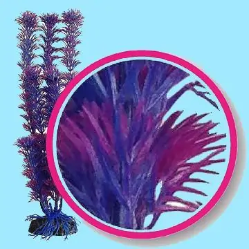 Aquarium Plastic Plants - Fushia Fern 12"