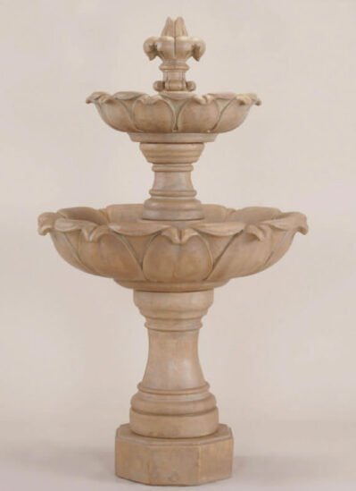 Gardenia Two Tier Fountain. Giannini Cast Stone Garden Ornaments, Cast Stone Garden Decor