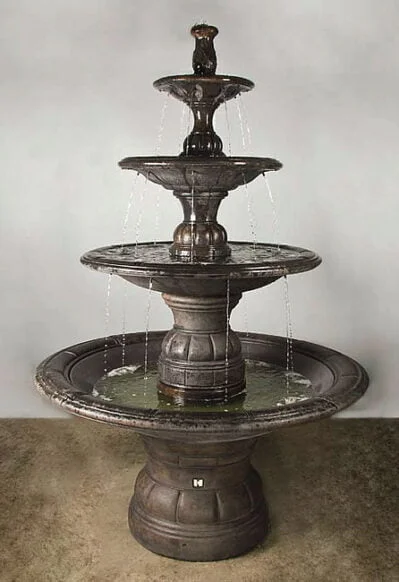 Acqua Sparta 3-Tiered Fountain - William Tricker's Water Gardens - 130  years old.