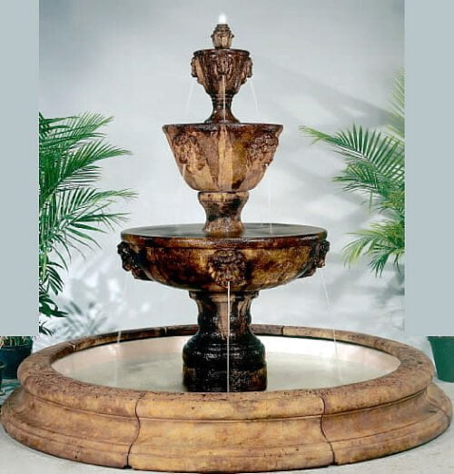 3 Tier Leonesco Tosc Pool Fountain Henri Studio cast stone