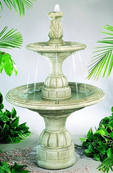 Contemporary Tiered Garden Fountain Henri Studio cast stone