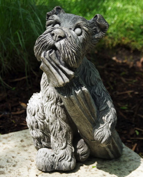 Dog Paper Statue 1 Henri Studio cast stone