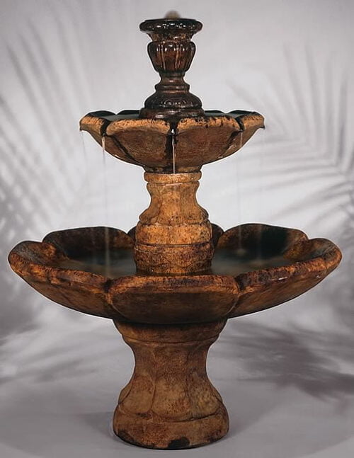 European Finial Garden Fountain Henri Studio cast stone