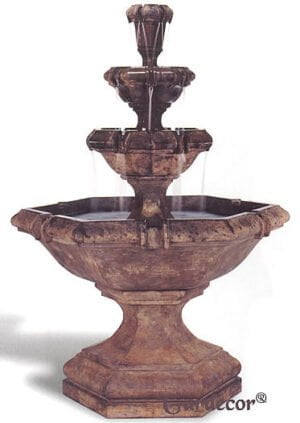 Grande Kensington Three Tier Fountain Henri Studio cast stone