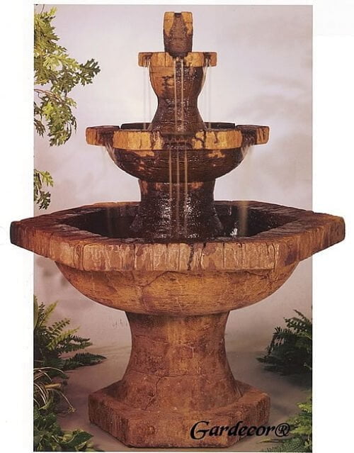 Grenoble 3 Tier Fountain Henri Studio cast stone