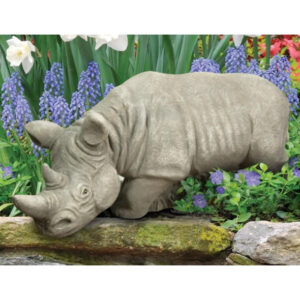 Hornsy Rhino Cast Stone Yard Statue