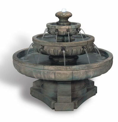 Large Regal Tier Fountain Henri Studio cast stone