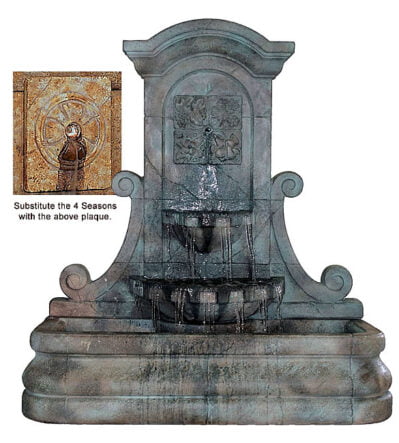 LaMura Rossette Flat Wall Fountain