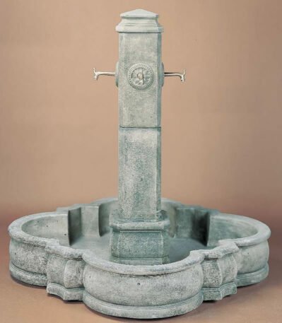 Portofino Water Fountain For Spouts, cast stone. Giannini Garden Ornaments.