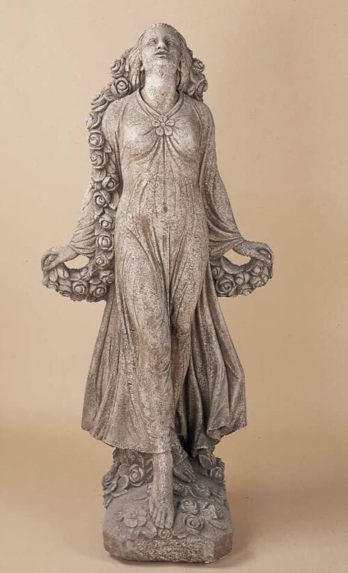 Primavera Goddess, cast stone. Giannini Garden Ornaments.