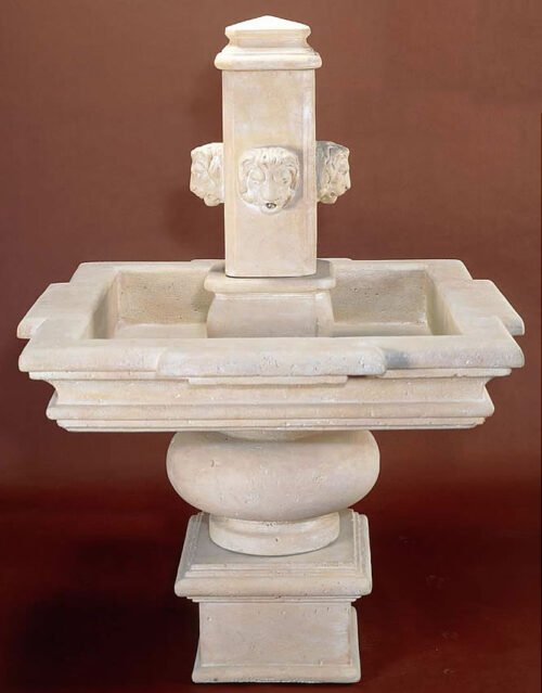 Rimini Water Fountain, cast stone. Giannini Garden Ornaments.