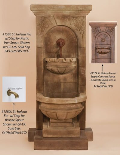 Saint Helena Spout Fountain with Urn Basin