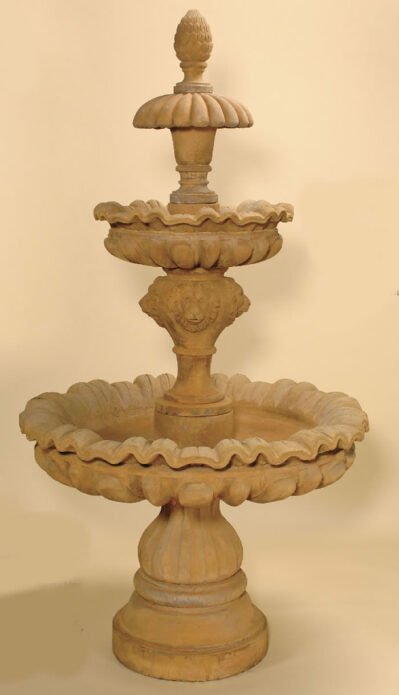 San Marco Three Tier Water Fountain, cast stone. Giannini Garden Ornaments.