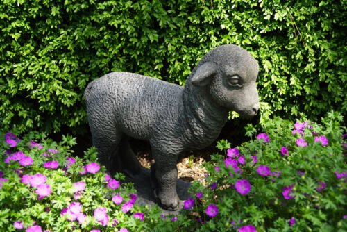 Lamb Cast Stone Statue