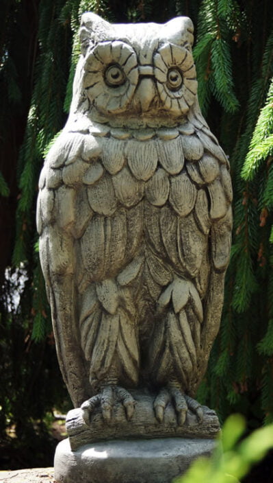 Owl, Durable cast stone