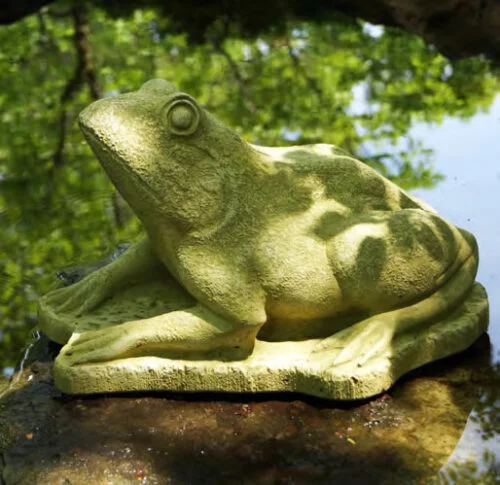 Large Frog Cast Stone Statue