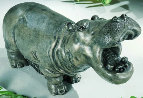 Hippo Statue or Fountain, cast stone