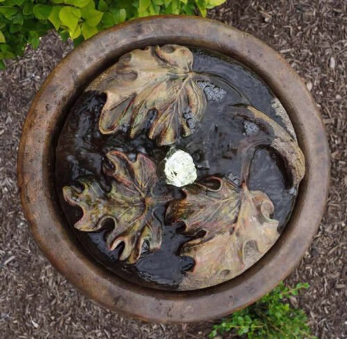 Maple Leaf Patio Bubbler Fountain - Image 2