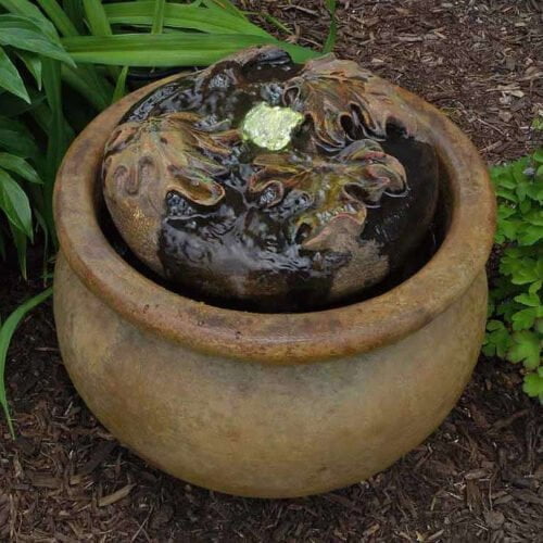 Maple Leaf Patio Bubbler Fountain