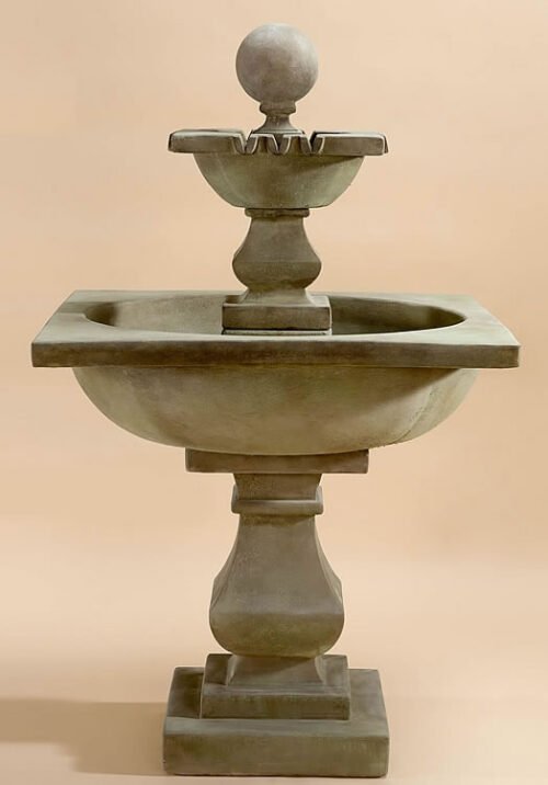 Solara Water Fountain, cast stone. Giannini Garden Ornaments.