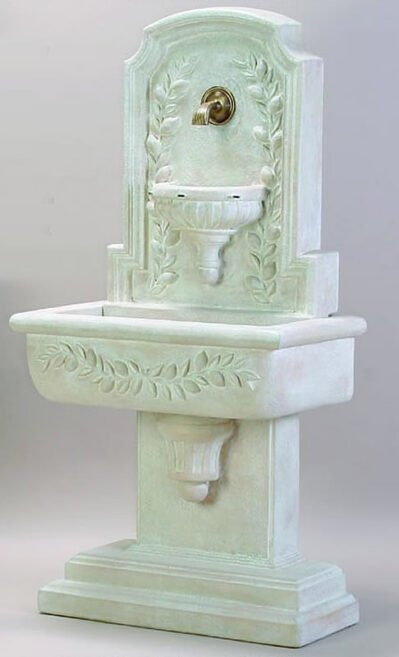 Sorrentine Wall Water Fountain For Spout, cast stone. Giannini Garden Ornaments.