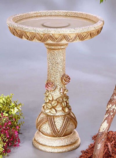 Tudor Weave Birdbath, 2 pc.