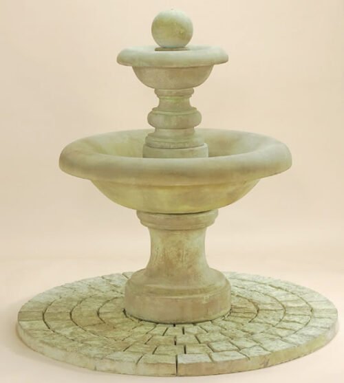 Villa Santini Tiered Fountain with Ball Finial