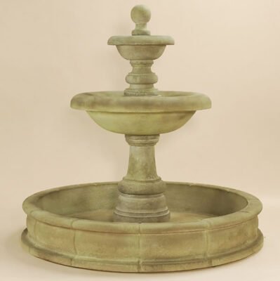 Tall Villa Santini 2-Tiered Pond Fountain